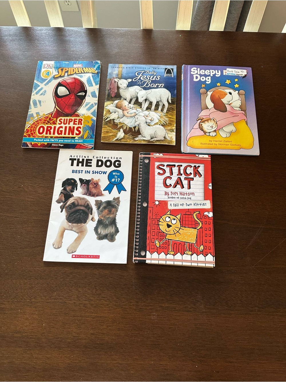 Kids books including stick cat book